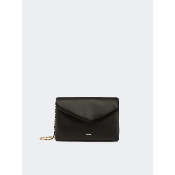 Max Mara Viscose and Silk Satin Clutch Bag in Black | Clutch Bags | Luxury Shoes 