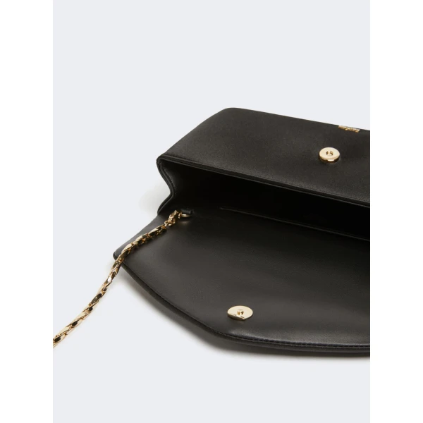 Max Mara Viscose and Silk Satin Clutch Bag in Black | Clutch Bags | Luxury Shoes 