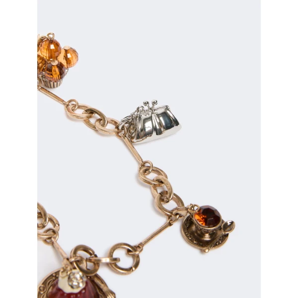 Max Mara Visino Charm Chain Necklace in Gold | Necklace | Luxury Shoes 
