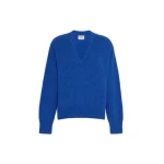 Max Mara Visita Alpaca and Cotton V-Neck Jumper in Cornflower Blue | Sweaters | Luxury Shoes 