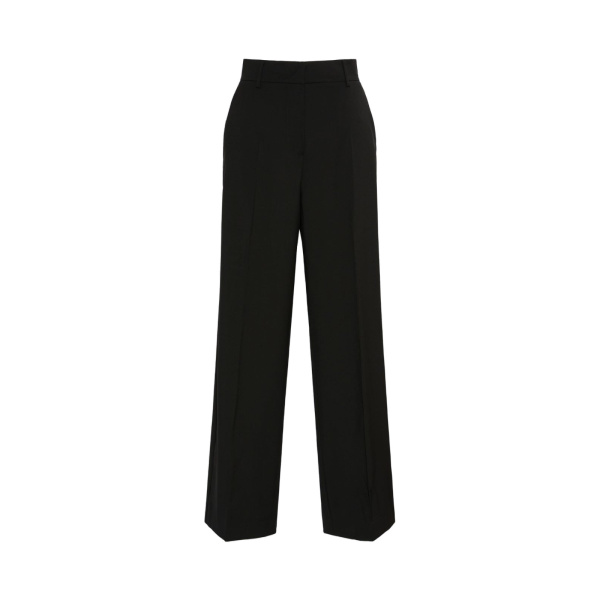 Max Mara Visivo Stretch Wool Palazzo Trousers in Black | Wide leg pants | Luxury Shoes 