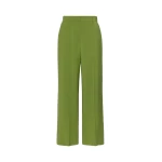 Max Mara Visivo Stretch Wool Palazzo Trousers in Green | Wide leg pants | Luxury Shoes 