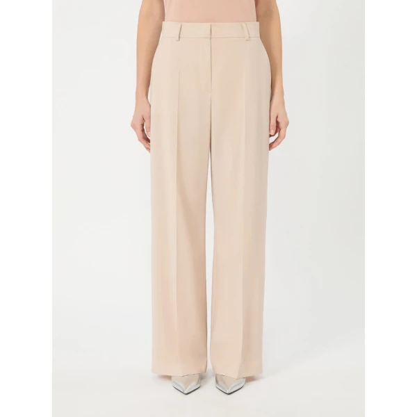 Max Mara Visivo Stretch Wool Palazzo Trousers in Powder Pink | Wide leg pants | Luxury Shoes 
