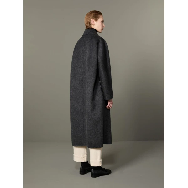 Max Mara Vista Oversized Cashmere and Mohair Coat in Black | Wool Coat | Luxury Shoes 