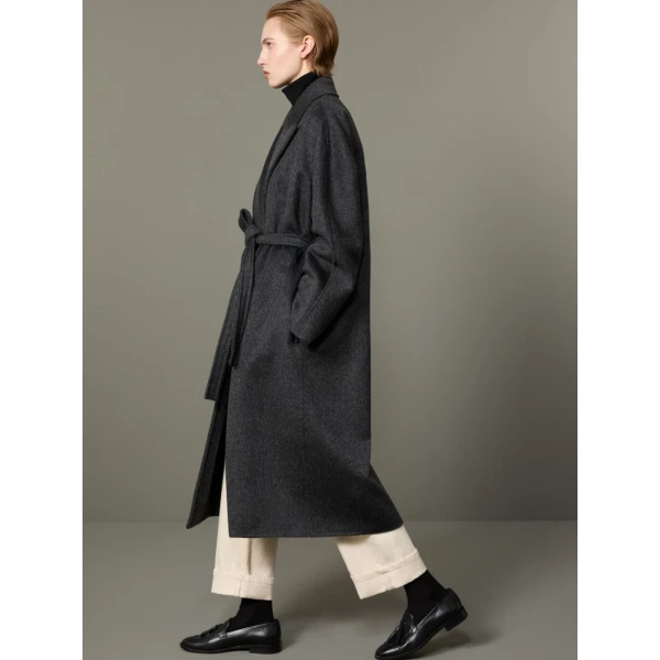 Max Mara Vista Oversized Cashmere and Mohair Coat in Black | Wool Coat | Luxury Shoes 