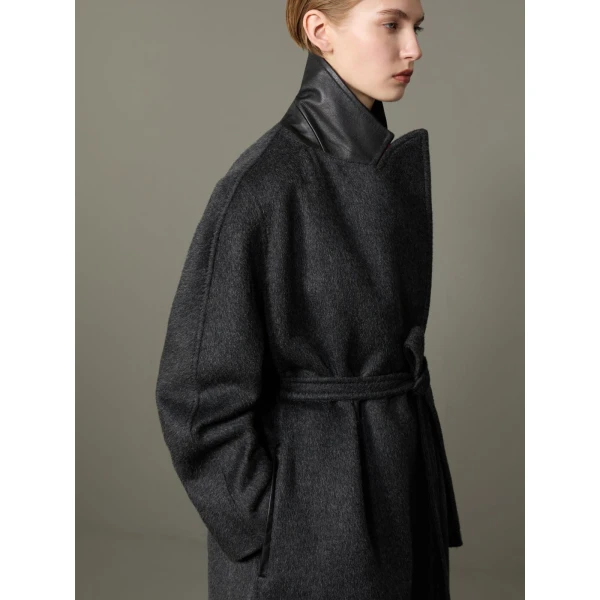 Max Mara Vista Oversized Cashmere and Mohair Coat in Black | Wool Coat | Luxury Shoes 