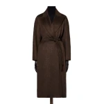 Max Mara Vista Oversized Cashmere and Mohair Coat in Dark Brown | Wool Coat | Luxury Shoes 