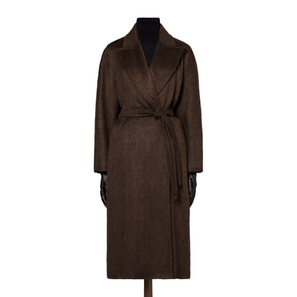 Max Mara Vista Oversized Cashmere and Mohair Coat in Dark Brown | Wool Coat | Luxury Shoes 