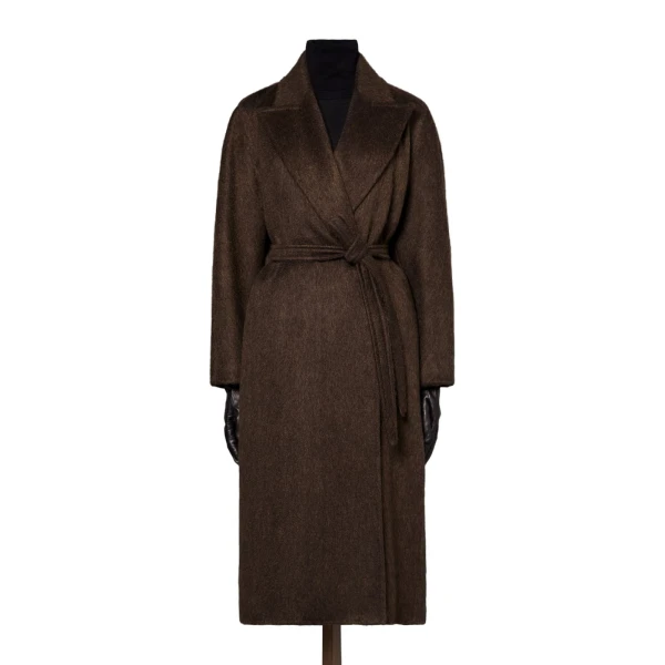 Max Mara Vista Oversized Cashmere and Mohair Coat in Dark Brown | Wool Coat | Luxury Shoes 