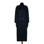 Max Mara Volante Brushed Cashmere Double-Breasted Coat in Midnight Blue | Wool Coat | Luxury Shoes 