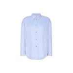 Max Mara Volonta Cotton Oxford Shirt in Light Blue | Shirts | Luxury Shoes 