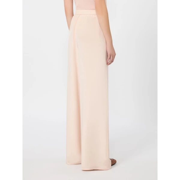 Max Mara Volonta Relaxed Heavy Silk Trousers in Pink | Wide leg pants | Luxury Shoes 