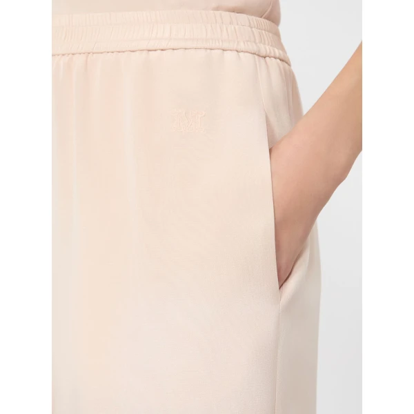 Max Mara Volonta Relaxed Heavy Silk Trousers in Pink | Wide leg pants | Luxury Shoes 