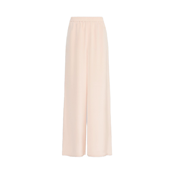 Max Mara Volonta Relaxed Heavy Silk Trousers in Pink | Wide leg pants | Luxury Shoes 