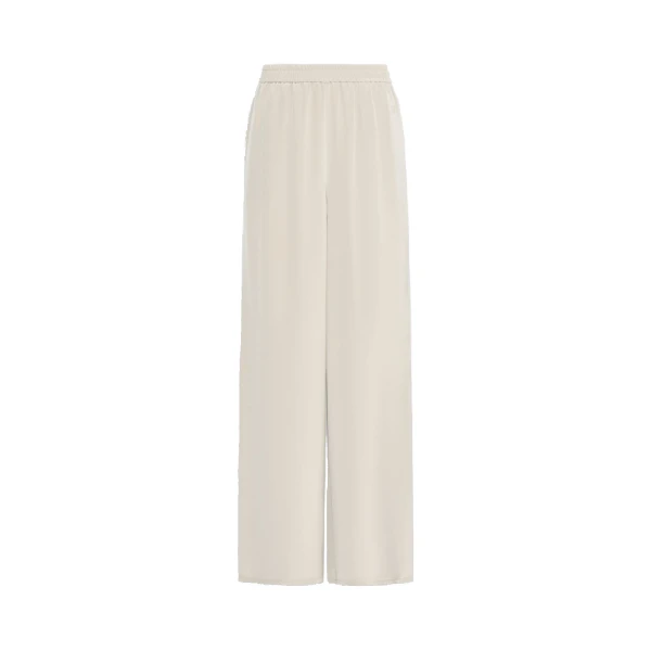 Volonta Relaxed Heavy Silk Trousers in Stone Grey