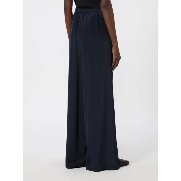 Max Mara Volonta Relaxed Heavy Silk Trousers in Ultramarine | Wide leg pants | Luxury Shoes 