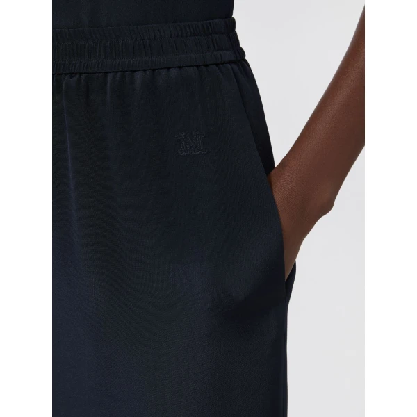 Max Mara Volonta Relaxed Heavy Silk Trousers in Ultramarine | Wide leg pants | Luxury Shoes 