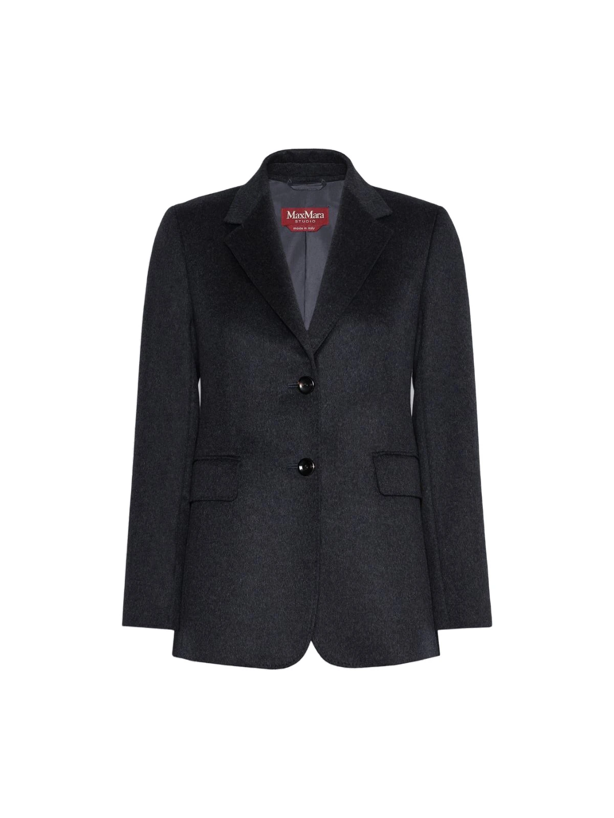 Max Mara Volpino Single-Breasted Wool Broadcloth Blazer in Dark Grey Max Mara Volpino Single-Breasted Wool Broadcloth Blazer in Dark Grey | Blazers | Luxury Shoes