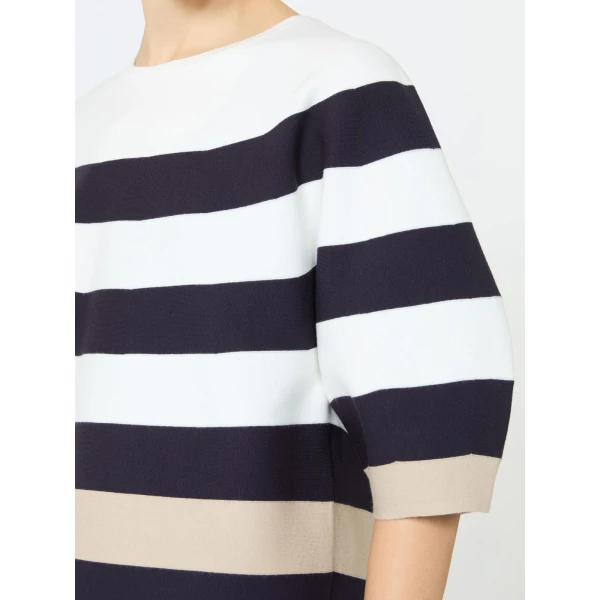 Max Mara Voto Viscose Yarn Cropped Sweater in Ultramarine | Sweaters | Luxury Shoes 