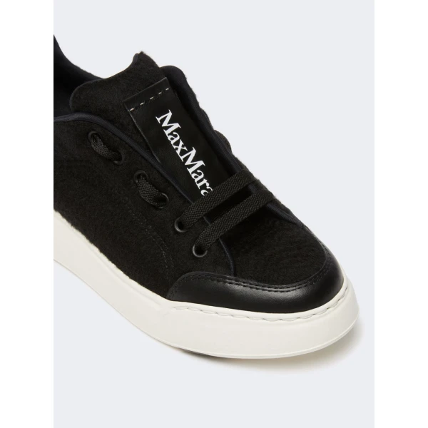 Max Mara Water-Repellent Camel Trainers in Black | Sneakers | Luxury Shoes 