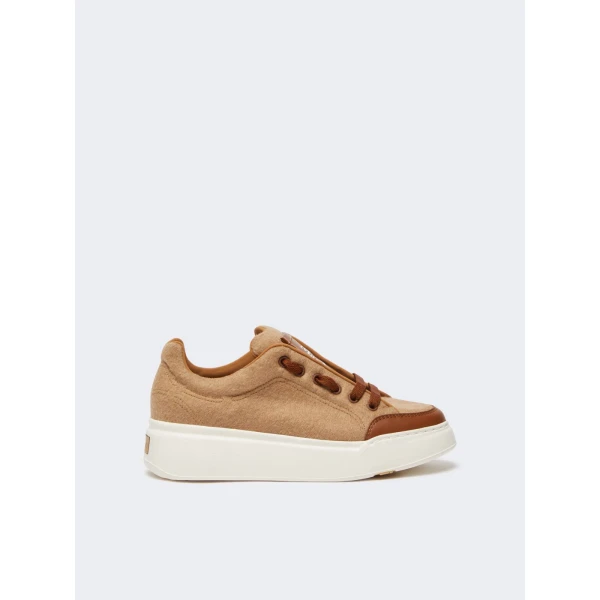 Max Mara Water-Repellent Camel Trainers in Camel | Sneakers | Luxury Shoes 