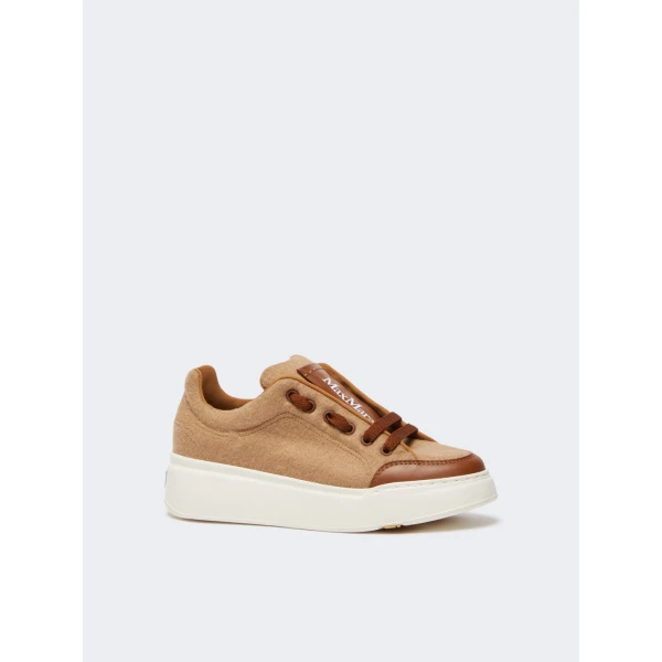 Max Mara Water-Repellent Camel Trainers in Camel | Sneakers | Luxury Shoes 