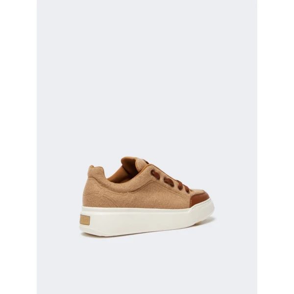 Max Mara Water-Repellent Camel Trainers in Camel | Sneakers | Luxury Shoes 