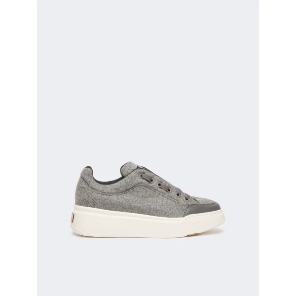 Max Mara Water-Repellent Cashmere Trainers in Dark Grey | Sneakers | Luxury Shoes 