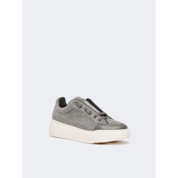 Max Mara Water-Repellent Cashmere Trainers in Dark Grey | Sneakers | Luxury Shoes 