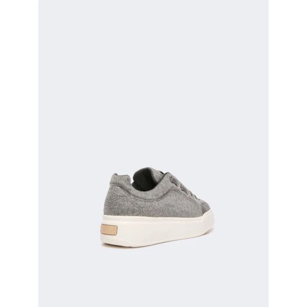 Max Mara Water-Repellent Cashmere Trainers in Dark Grey | Sneakers | Luxury Shoes 