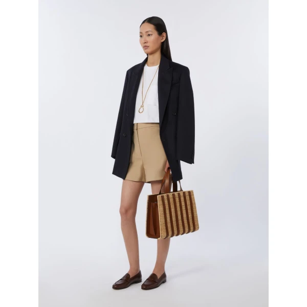 Max Mara Whitney Bag 6 Medium Wicker in Beige | Totes & Top-Handle Bags | Luxury Shoes 