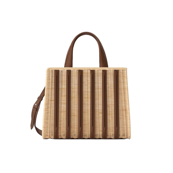 Max Mara Whitney Bag 6 Medium Wicker in Beige | Totes & Top-Handle Bags | Luxury Shoes 