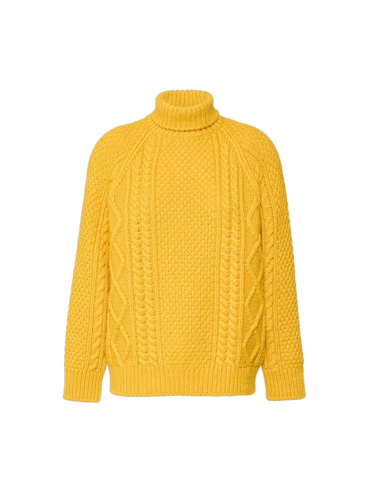 Max Mara Wool Aran Turtleneck Jumper in Yellow Max Mara Wool Aran Turtleneck Jumper in Yellow | Turtlenecks | Luxury Shoes