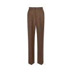 Max Mara Wool Carrot Trousers in Brown | Tailored pants | Luxury Shoes 