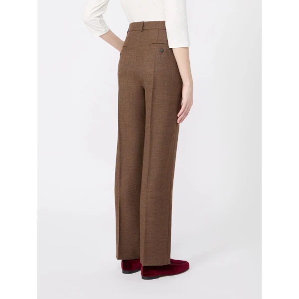 Max Mara Wool Carrot Trousers in Brown | Tailored pants | Luxury Shoes 