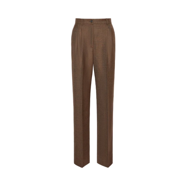 Max Mara Wool Carrot Trousers in Brown | Tailored pants | Luxury Shoes 