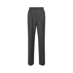 Max Mara Wool Carrot Trousers in Medium Grey | Tailored pants | Luxury Shoes 