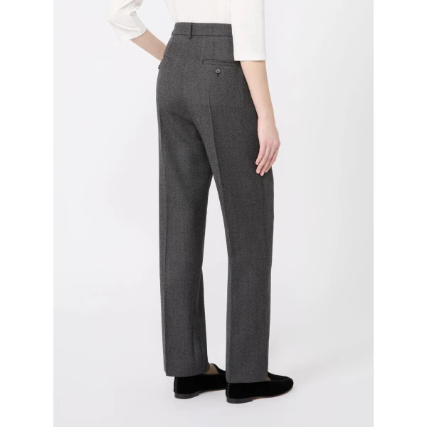 Max Mara Wool Carrot Trousers in Medium Grey | Tailored pants | Luxury Shoes 