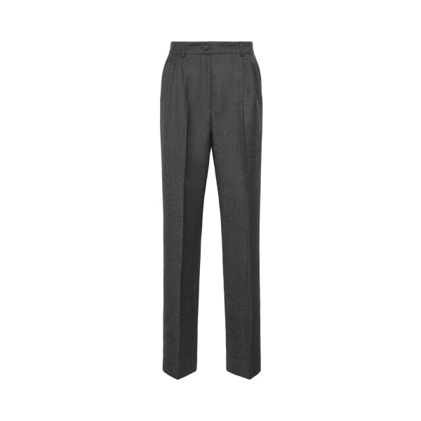 Max Mara Wool Carrot Trousers in Medium Grey | Tailored pants | Luxury Shoes 