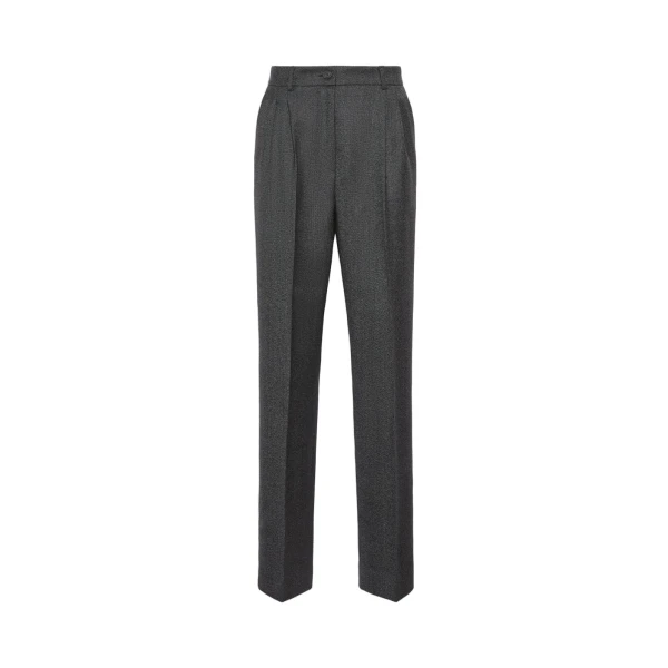 Max Mara Wool Carrot Trousers in Medium Grey | Tailored pants | Luxury Shoes 