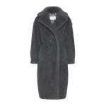 Max Mara Wool and Alpaca Teddy Bear Icon Coat in Dark Grey | Wool Coat | Luxury Shoes 