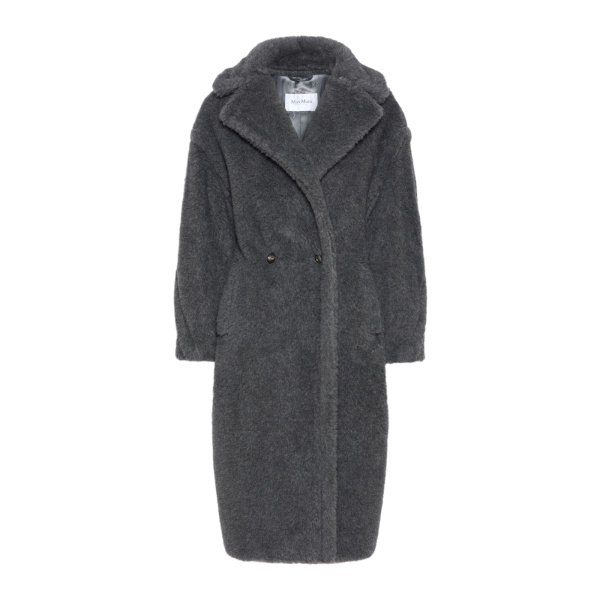 Max Mara Wool and Alpaca Teddy Bear Icon Coat in Dark Grey | Wool Coat | Luxury Shoes 