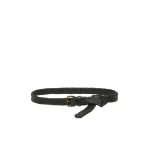 Max Mara Woven Leather Belt in Black | Belts | Luxury Shoes 