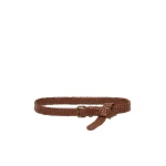 Max Mara Woven Leather Belt in Tobacco | Belts | Luxury Shoes 