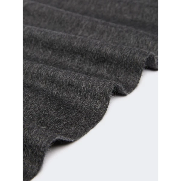Max Mara Wsdalia Monogram Cashmere Stole in Dark Grey | Scarves | Luxury Shoes 