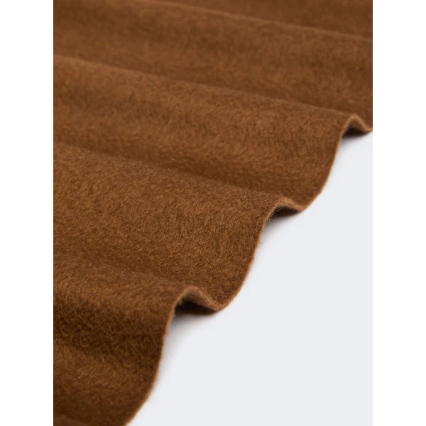 Max Mara Wsdalia Monogram Cashmere Stole in Hazelnut Brown | Scarves | Luxury Shoes 
