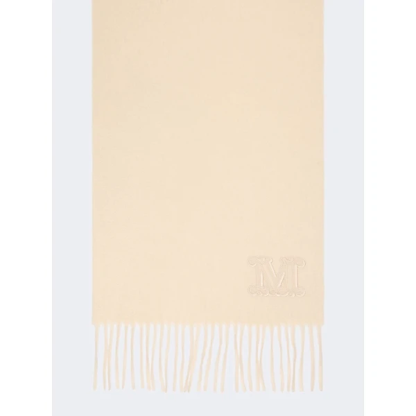 Max Mara Wsdalia Monogram Cashmere Stole in Ivory | Scarves | Luxury Shoes 