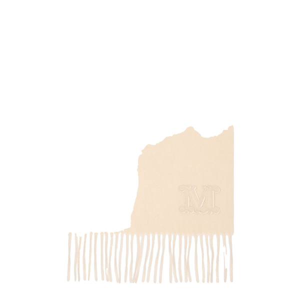 Max Mara Wsdalia Monogram Cashmere Stole in Ivory | Scarves | Luxury Shoes 