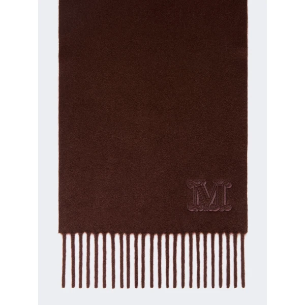 Max Mara Wsdalia Monogram Cashmere Stole in Rust | Scarves | Luxury Shoes 
