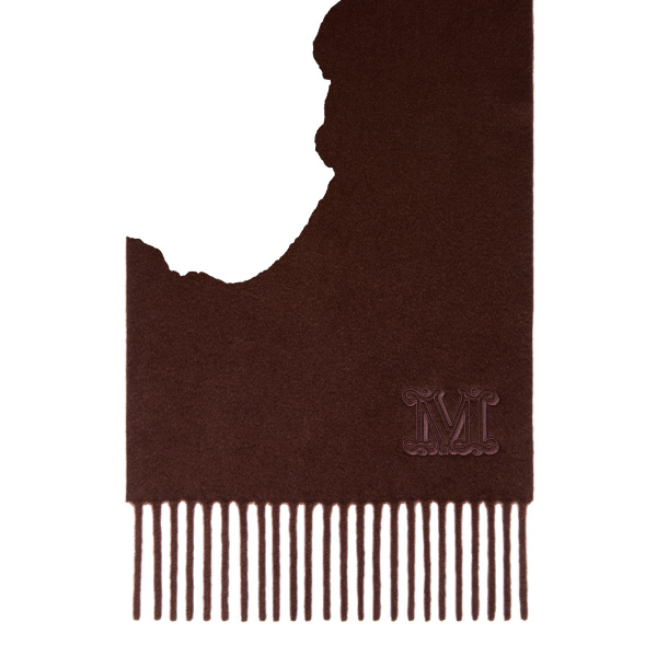Max Mara Wsdalia Monogram Cashmere Stole in Rust | Scarves | Luxury Shoes 